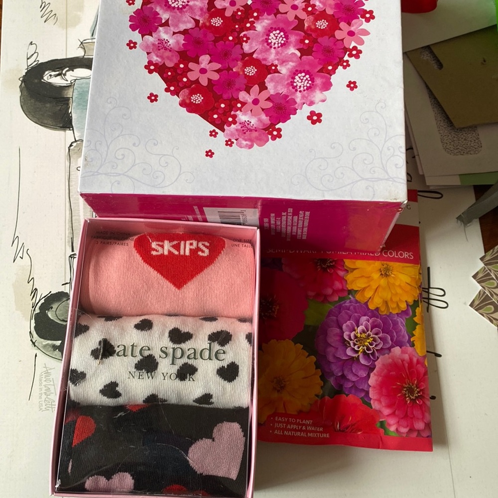Kate Spade crew multi gift pack sock NWT